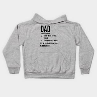 Dad Definition father day papa papa Kids Hoodie